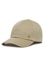 Tommy Hilfiger Czapka z daszkiem Elevated Chic Soft Cap AW0AW17138 Beżowy. Brązowe czapki damskie Tommy Hilfiger, bez wzorów, z bawełny. Za 119.99 zł.