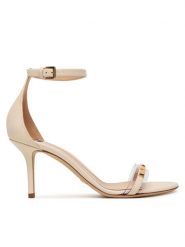 Elisabetta Franchi Sandały SA56L61E2 Écru. Białe sandały damskie Elisabetta Franchi, bez wzorów, ze skóry, bez obcasa, na szpilce, bez zapięcia. Za 2,729.00 zł.