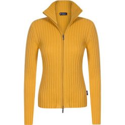 Kardigan w kolorze żółtym. Żółte kardigany damskie Denim Culture, l, bez wzorów, z bawełny, bez kołnierzyka. W wyprzedaży za 139.95 zł.