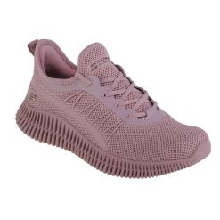 Buty sportowe Sneakersy damskie, Skechers Bobs Geo-New Aesthetics. Czerwone obuwie sportowe damskie Skechers, bez wzorów, z materiału, bez zapięcia, trekkingowe. Za 249.99 zł.