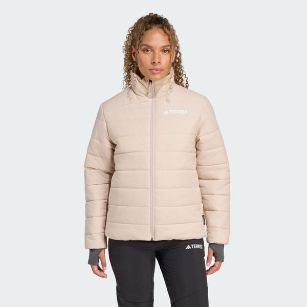 Kurtka ocieplana Terrex Multi Essentials. Brązowe kurtki sportowe damskie Adidas, m, bez wzorów, z puchu, bez ramiączek, bez kaptura, trekkingowe, ClimaWarm (Adidas). Za 399.00 zł.