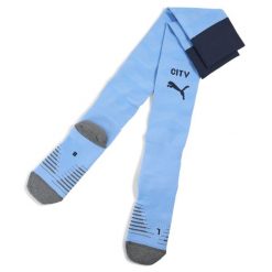 Męskie skarpety Manchester City 25/26 PUMA Team Light Blue Deep Navy. Niebieskie skarpety męskie Puma, bez wzorów. Za 109.00 zł.