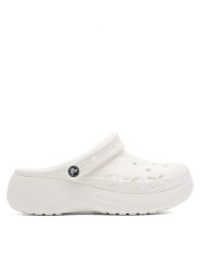 Crocs Klapki BAYA PLATFORM CLOG 208186-100 Biały. Białe klapki damskie Crocs, bez wzorów, bez obcasa, bez zapięcia. Za 249.99 zł.