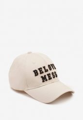 Beżowa Czapka z Bawełny z Daszkiem i Napisem Mirazi. Brązowe czapki damskie Renee, bez wzorów, z bawełny, klasyczne. Za 34.99 zł.