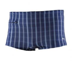 Bokserki pływackie Beco granatowe w pasy. Białe bokserki męskie 47 Brand, bez wzorów, z elastanu. Za 218.99 zł.