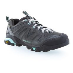 Buty turystyczne damskie Merrell Capra Mid GTX wodoodporne. Obuwie trekkingowe damskie Merrell, z gore-texu, bez zapięcia. Za 549.99 zł.