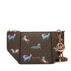 Torebka MICHAEL Michael Kors. Brązowe listonoszki damskie MICHAEL Michael Kors, bez wzorów, bez dodatków. Za 989.99 zł.