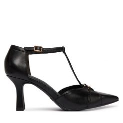 Szpilki Tamaris. Czarne szpilki damskie Tamaris, bez wzorów, bez obcasa, na szpilce, bez zapięcia. Za 409.99 zł.