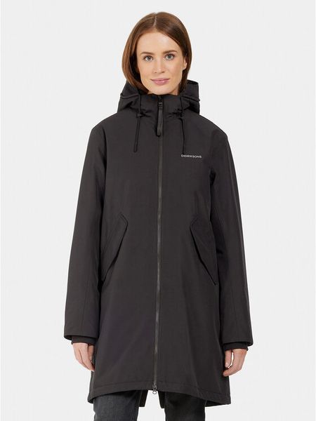 Didriksons Parka Fia 505372 Czarny Relaxed Fit. Czarne parki damskie Didriksons, bez wzorów, z syntetyku, bez kaptura. Za 619.99 zł.