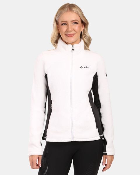 Damska ciepła bluza Kilpi SKATHI-W. Białe bluzy damskie Kilpi, bez wzorów, z materiału, bez ramiączek, bez kaptura. Za 215.49 zł.
