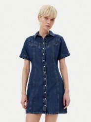 Levi's® Sukienka jeansowa Rinoa 001HR-0000 Niebieski Standard Fit. Niebieskie sukienki damskie s, bez wzorów, z bawełny, bez kołnierzyka, bez ramiączek. Za 239.99 zł.