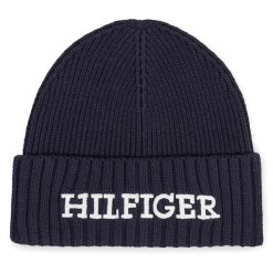Czapka Tommy Hilfiger. Niebieskie czapki męskie Tommy Hilfiger, na zimę, bez wzorów. Za 259.99 zł.