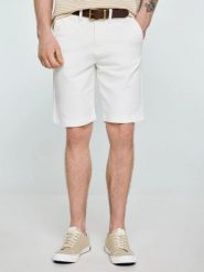 Szorty męskie chinosy białe Rosson 100. Białe szorty męskie BIG STAR, bez wzorów, z bawełny, eleganckie. Za 159.99 zł.