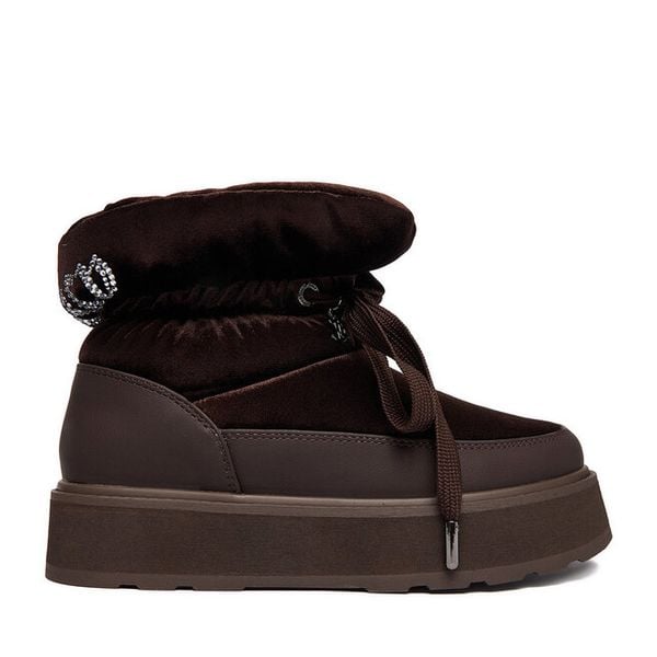 Śniegowce Juicy Couture. Brązowe śniegowce damskie Juicy Couture, bez zapięcia. Za 329.99 zł.
