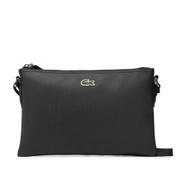 Torebka Lacoste. Czarne listonoszki damskie Lacoste, bez wzorów, bez dodatków. Za 349.99 zł.