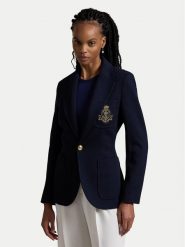 Polo Ralph Lauren Marynarka 211910133001 Granatowy Slim Fit. Niebieskie marynarki i żakiety damskie Polo Ralph Lauren, bez wzorów, bez kołnierzyka, bez ramiączek. Za 1,799.00 zł.