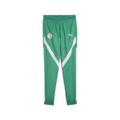 Męskie spodnie przedmeczowe Senegal 2025 PUMA Sport Green White. Białe spodnie sportowe męskie Puma, l, bez wzorów, z dresówki, do piłki nożnej. W wyprzedaży za 241.50 zł.