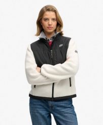 Superdry Polar Fleece Hybrid Trekker Kurtka – Off White. Białe kurtki męskie Superdry, bez wzorów, z nylonu, eleganckie, bez kaptura. Za 310.50 zł.