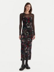 Desigual Sukienka codzienna Cassidy 25WWVK11 Czarny Slim Fit. Czarne sukienki damskie Desigual, na co dzień, l, bez wzorów, z syntetyku, bez kołnierzyka, bez ramiączek, proste. Za 309.99 zł.