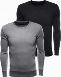 Ombre Zestaw bluz bawełnianych bez kaptura - mix 2-pak V2 Z34 XXL. Bluzy męskie Ombre, m, bez wzorów, z bawełny, bez ramiączek, bez kaptura. Za 129.99 zł.