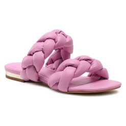 Klapki Eva Longoria. Czerwone klapki damskie Eva Longoria, bez wzorów, bez obcasa, bez zapięcia. Za 429.99 zł.
