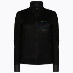 Kurtka rowerowa damska Santini Guard Nimbus. Czarne kurtki sportowe damskie SANTINI, na jesień, l, bez wzorów, bez ramiączek, bez kaptura, rowerowe. Za 339.99 zł.