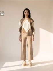Sweter oversize z domieszką wełny - wielobarwny. Swetry nierozpinane damskie Sinsay, l, bez wzorów, z wełny, bez kołnierzyka, bez ramiączek. Za 69.99 zł.