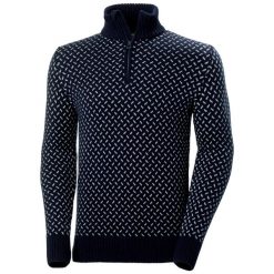 Sweter 1/4 zip Helly Hansen Arctic Icelander. Niebieskie swetry męskie Helly Hansen, l, bez wzorów, z materiału, eleganckie, bez kołnierzyka, bez ramiączek. Za 803.50 zł.