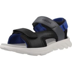 Sandały GEOX J SANDAL AIRADYUM BO Czarny. Czarne sandały męskie Geox, bez wzorów, z syntetyku, bez zapięcia. Za 213.99 zł.