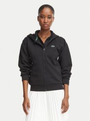 Lacoste Bluza SF0167 Czarny Regular Fit. Czarne bluzy damskie Lacoste, bez wzorów, z syntetyku, bez ramiączek, bez kaptura. Za 594.99 zł.