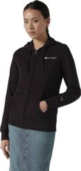 Bluza damska Champion Full Zip Hoodie Sweatshirt czarna 118099 KK001 M. Czarne bluzy damskie Champion, m, bez wzorów, bez ramiączek, bez kaptura. Za 406.96 zł.