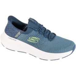 Buty sportowe Sneakersy męskie, Slip-Ins: Edgeride - Raygo. Niebieskie buty sportowe męskie Skechers, bez wzorów, z materiału, bez zapięcia, trekkingowe. Za 279.99 zł.