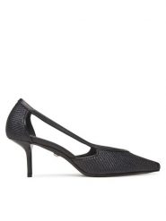 Max Mara Szpilki Strawpump 2514521312600 Czarny. Czarne szpilki damskie Max Mara, bez wzorów, z materiału, bez obcasa, na szpilce, bez zapięcia. Za 1,919.00 zł.