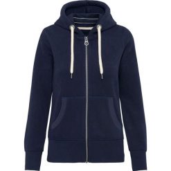 Bluza z kapturem damska Kariban Vintage. Niebieskie bluzy damskie KARIBAN, bez wzorów, z materiału, vintage, bez ramiączek, z kapturem. Za 200.50 zł.