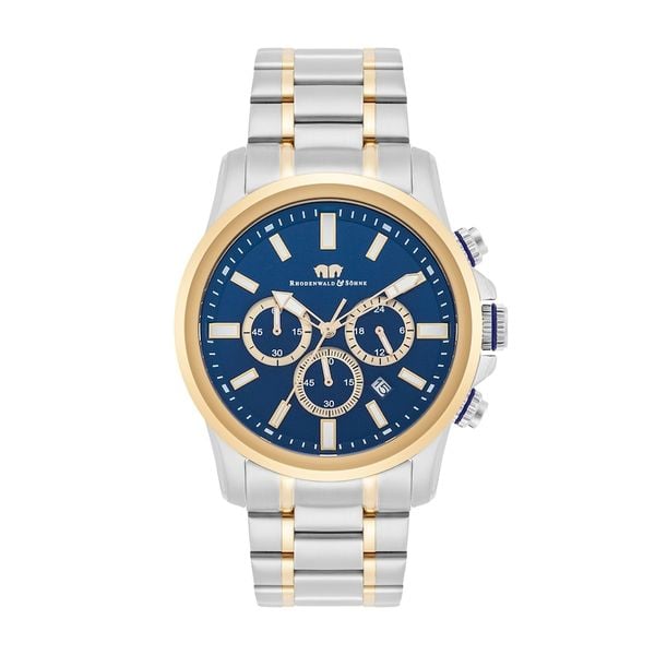 Rhodenwald & Söhne Zegarek Squando Stal nierdzewna Srebrny/żółte złoto Zegarki męskie 1 ct Męskie. Szare, analogowe zegarki męskie Rhodenwald & Söhne, z aplikacjami, z koronki, srebrne. Za 529.99 zł.