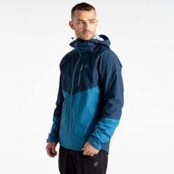 Męska wodoodporna kurtka Breathe Out. Niebieskie kurtki męskie Dare 2B, m, bez wzorów, z tkaniny, sportowe, bez kaptura. W wyprzedaży za 423.95 zł.