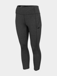 4F Legginsy treningowe 7/8 szybkoschnące damskie XS. Czarne legginsy damskie 4F, bez wzorów, z dzianiny. W wyprzedaży za 69.99 zł.