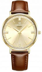 Zegarek Giewont Zegarek Damski Giewont Sapphire Złoty GW5390-A3. Niebieskie zegarki damskie Giewont, złote. Za 205.23 zł.