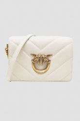 PINKO Beżowa kopertówka Love Click Mini AW25. Brązowe torebki do ręki damskie Pinko, bez wzorów, ze skóry, bez dodatków. W wyprzedaży za 1,619.99 zł.