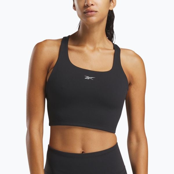 Koszulka Reebok Lux Tank. Czarne bluzki damskie REEBOK FITNESS, bez wzorów, sportowe, bez kołnierzyka, bez ramiączek. Za 189.99 zł.