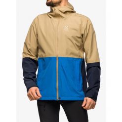 Kurtka przeciwdeszczowa męska Haglofs Finch Proof Jacket. Brązowe kurtki męskie Haglöfs, m, bez wzorów, bez kaptura. W wyprzedaży za 534.20 zł.