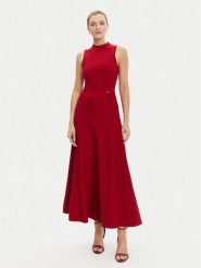 Guess Sukienka dzianinowa W5YK0S Z0241 Bordowy Regular Fit. Czerwone sukienki damskie Guess, l, z aplikacjami, z dzianiny, bez kołnierzyka, bez ramiączek. Za 559.99 zł.