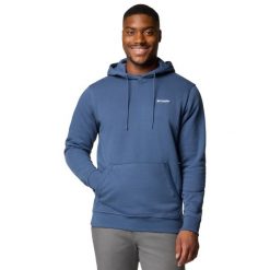 Bluza dresowa sportowa męska Meridian Creek Hoodie. Niebieskie bluzy sportowe męskie Columbia, m, bez wzorów, z bawełny, bez kaptura. Za 259.99 zł.