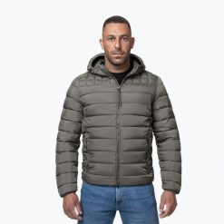 Kurtka zimowa męska Pitbull Foothill Hooded Padded. Szare kurtki męskie PITBULL, na zimę, m, bez wzorów, z materiału, bez kaptura, do biegania. Za 309.99 zł.
