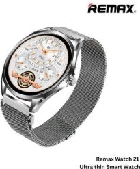 SMARTWATCH REMAX WATCH21 ULTRA THIN STAINLESS STEEL/BLACK. Czarne zegarki smartwatch REMAX, bez wzorów. Za 213.72 zł.