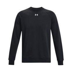 Bluza treningowa męska Under Armour Ua Rival Fleece Crew. Czarne bluzy męskie Under Armour, m, bez wzorów, sportowe, bez ramiączek, bez kaptura. Za 234.45 zł.