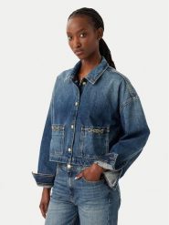 Tommy Hilfiger Kurtka jeansowa WW0WW50962 Niebieski Regular Fit. Niebieskie kurtki damskie Tommy Hilfiger, xxs, bez wzorów, z jeansu, bez kaptura. Za 699.99 zł.