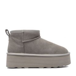 Śniegowce DeeZee. Szare śniegowce damskie DeeZee, bez zapięcia. Za 349.99 zł.