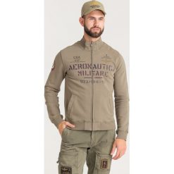 BLUZA Aeronautica Militare. Zielone bluzy męskie Aeronautica Militare, l, bez wzorów, z bawełny, bez ramiączek, bez kaptura. Za 569.00 zł.