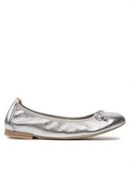 Caprice Baleriny 9-22108-42 Srebrny. Szare balerinki damskie Caprice, bez wzorów, ze skóry, bez obcasa, bez zapięcia. Za 190.99 zł.